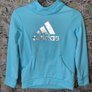 ADIDAS Girls Small Blue Hoodie